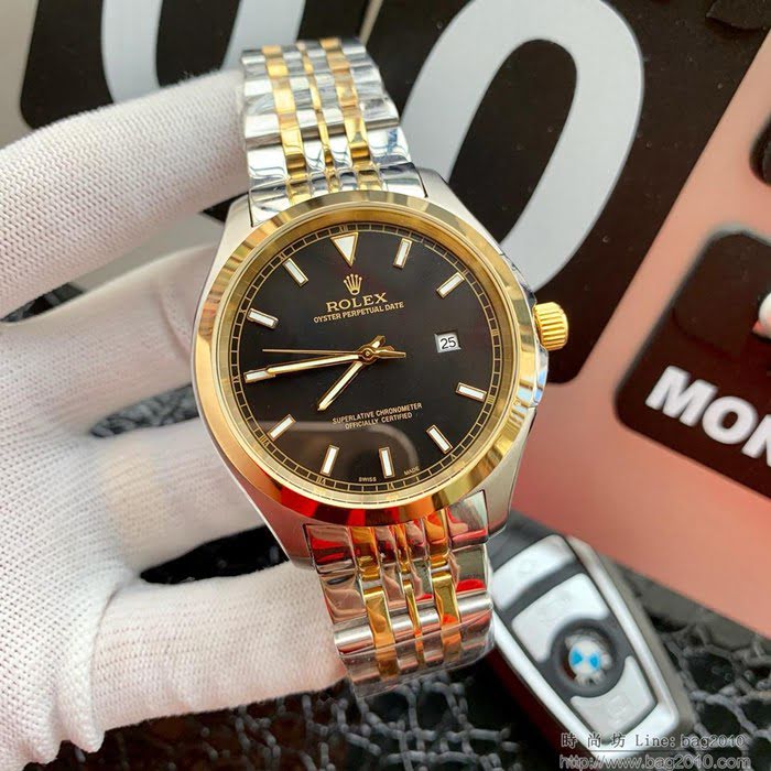 ROLEX勞力士 三針單曆 全自動進口機械 316L精鋼表殼 錶帶 男士腕表  wssb3569